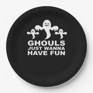 Ghouls Just Wanna haben Spaß Halloween lustiges Ge Pappteller