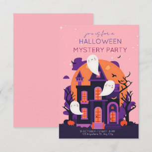 Ghouls just wanna haben Spaß & Orange & Pink Hallo Einladung