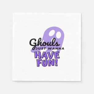 Ghouls Just Wanna haben Spaß Sloth Halloween Serviette