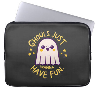 Ghouls Just Wanna hat Spaß , Niedliche Geister Hal Laptopschutzhülle