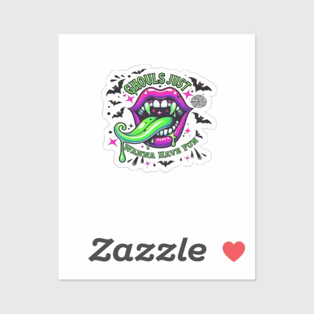 Ghouls Just Wanna hat Spaß Sloth Vibe Aufkleber (Blatt)