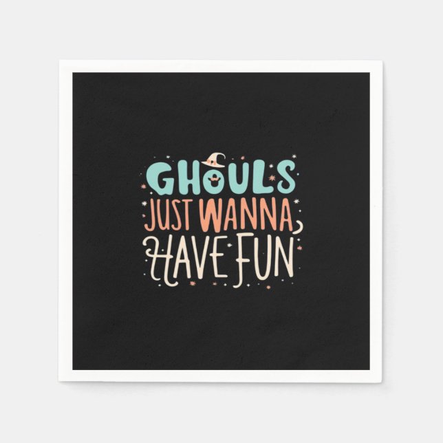 Ghouls Just Wanna hat Spaß Sloth Vibes Serviette (Vorderseite)