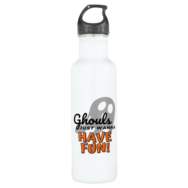 Ghouls just wanna have fun (grau) edelstahlflasche (Vorderseite)