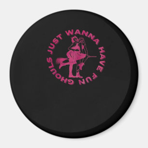 Ghouls just wanna have fun - Retro Spooky Design Magnet