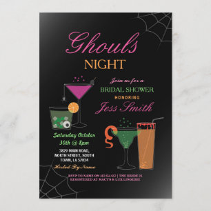 Ghouls-Nachthalloween-Brautparty-Cocktails Einladung