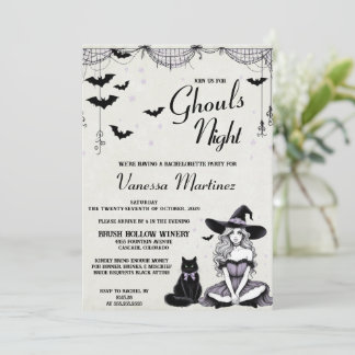 Ghouls Night Junggeselinnen-Abschied Einladung