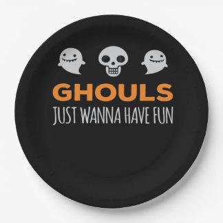 Ghouls nur Wanna haben Spaß Autumn Ästhetik Pappteller