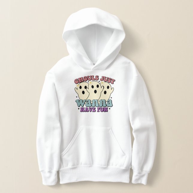 Ghouls nur Wanna haben Spaß Halloween Hoodie (Ablage )