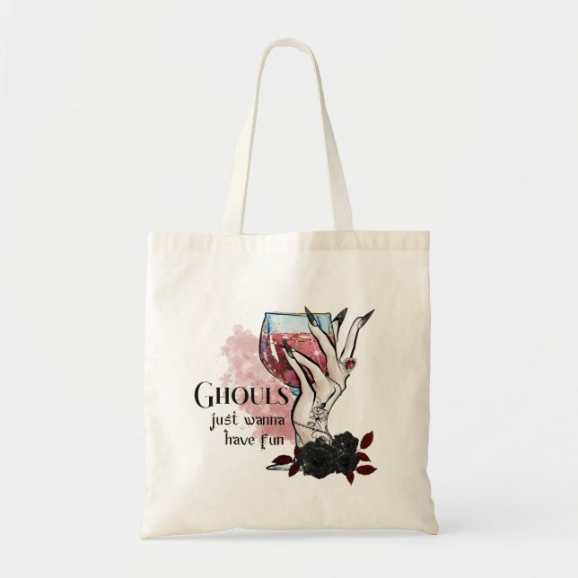 Ghouls nur Wanna haben Spaß Halloween Tragetasche (Vorne)
