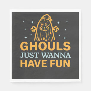 Ghouls nur wollen Spaß haben! Halloween Serviette