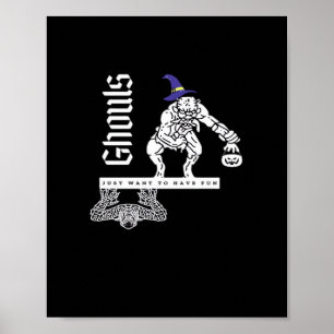 Ghouls, um lustige Halloween Ghouls und Poster