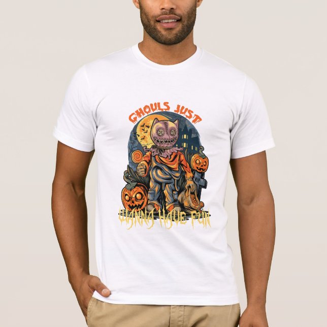 Ghouls veut juste s'amuser t-shirt Halloween (Devant)