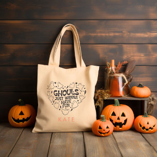 Ghouls woll einfach, Spaß zu haben Groovy Hallowee Tragetasche