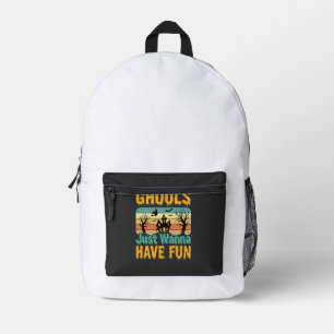 Ghouls wollen nur Spaß haben Halloween-Design_1 Bedruckter Rucksack