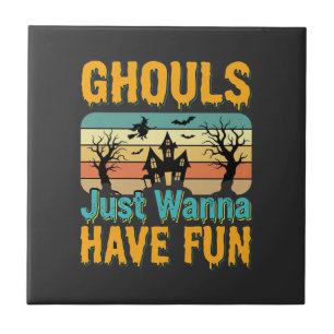 Ghouls wollen nur Spaß haben Halloween-Design_1 Fliese