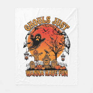 Ghouls wollen nur Spaß haben Halloween Gruselig Fr Fleecedecke