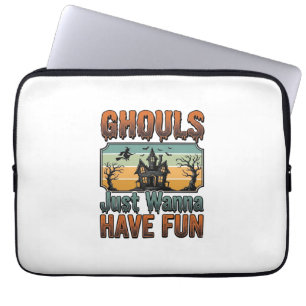 Ghouls wollen nur Spaß haben Vintage Halloween Laptopschutzhülle