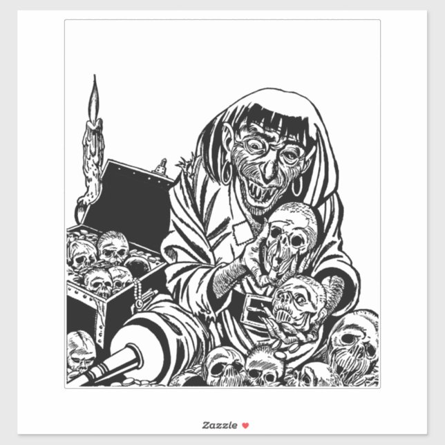 Ghul Zombie Pirate Schatzmonster Horror Art Aufkleber (Blatt)