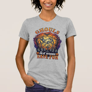 Ghule wollen nur Spaß haben Geister Friedhof Kürbi T-Shirt