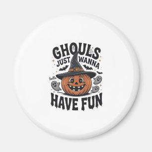 Ghule wollen nur Spaß haben Halloween-Kürbis-Geist Magnet
