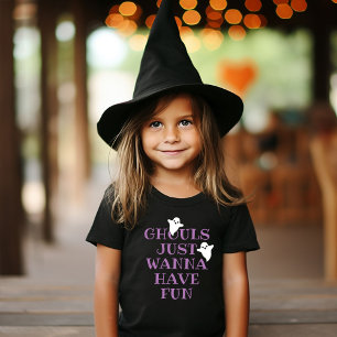 Ghule wollen nur Spaß haben Mädchen Schwarzes Hall Kleinkind T-shirt