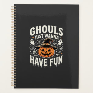 Ghule wollen nur Spaß Halloween-Kürbis Planer