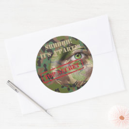 GI Camouflage Military Birthday Celebration Party Runder Aufkleber