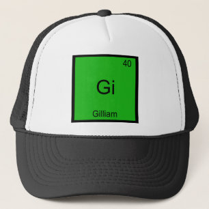 Gi - Gilliam Lustiges Chemie-Element-Symbol-T-Shir Truckerkappe