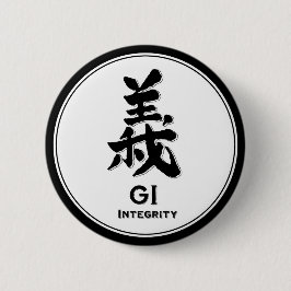 GI Integrität Bushido Tusamurai Kanji Button