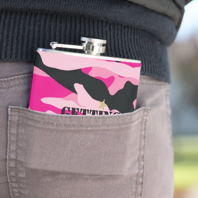 GI Jane Military Camouflage Bridge zu sein Flachmann (Beispiel)