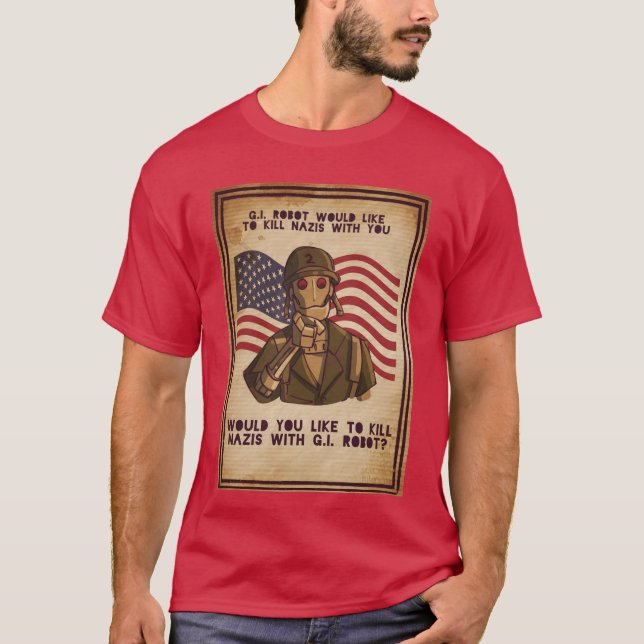 gi robot lustig T-Shirt (Vorderseite)