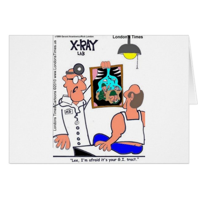 GI Tract Funny Gastrointestinal Medizinische T-Shi (Vorderseite (Horizontal))
