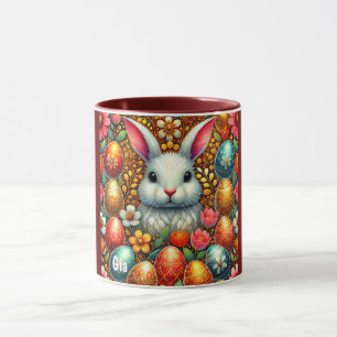GIA ~ OSTERHASE Eier Blumen ~ Tasse