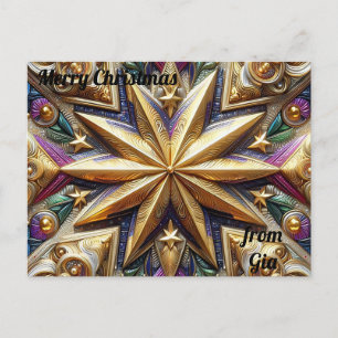 GIA ~ WEIHNACHTEN ~ 3D Sternmuster ~ Postkarte