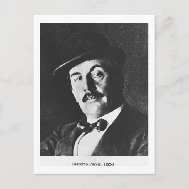 Giacomo Puccini (1858-1924) 1924 (fotolitho) (b/w) Postkarte (Vorderseite)