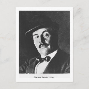 Giacomo Puccini (1858-1924) 1924 (fotolitho) (b/w) Postkarte