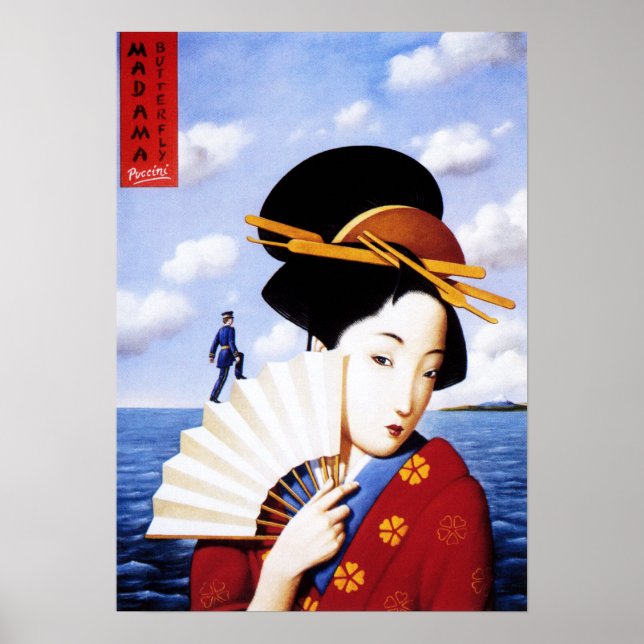 Giacomo Puccini MADAMA BUTTERFLY Opernspielshow Poster (Vorne)