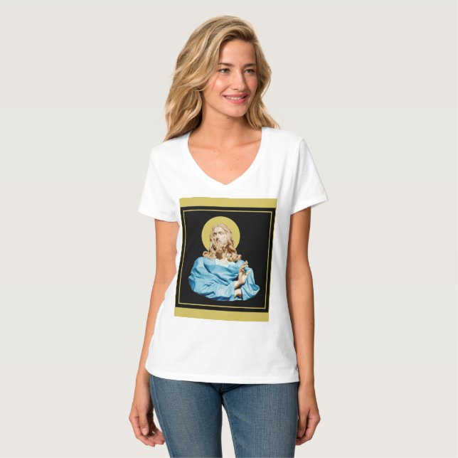 Gian Lorenzo Bernini Bust of Christ 1679 T-shirt (Devant entier)