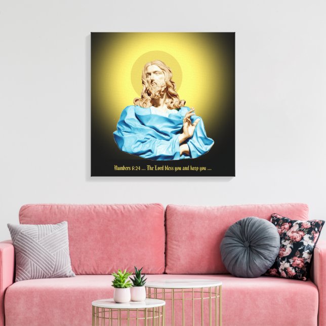 Gian Lorenzo Bernini Büste von Christus 1679 Leinwanddruck (Insitu (Wohnzimmer))