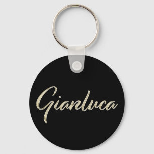 Gianluca-Whitegold-Button-Schlüsselbegriff Schlüsselanhänger