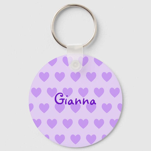 Gianna in Lila Schlüsselanhänger (Vorderseite)