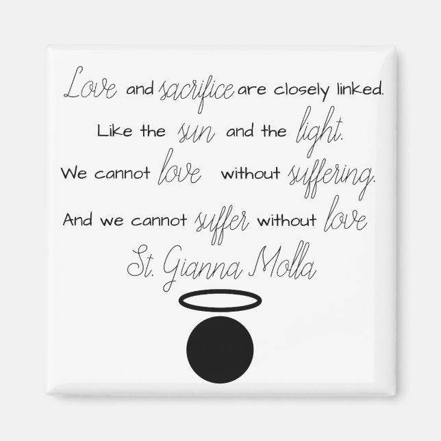 Gianna Molla Quote Magnet (Vorne)