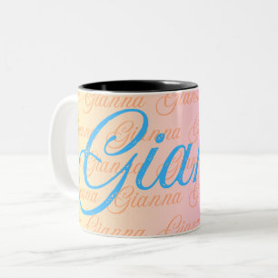 Gianna Repetiernamenmuster Zweifarbige Tasse