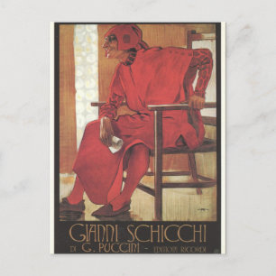Gianni Schicchi Plakat (Puccini) Postkarte