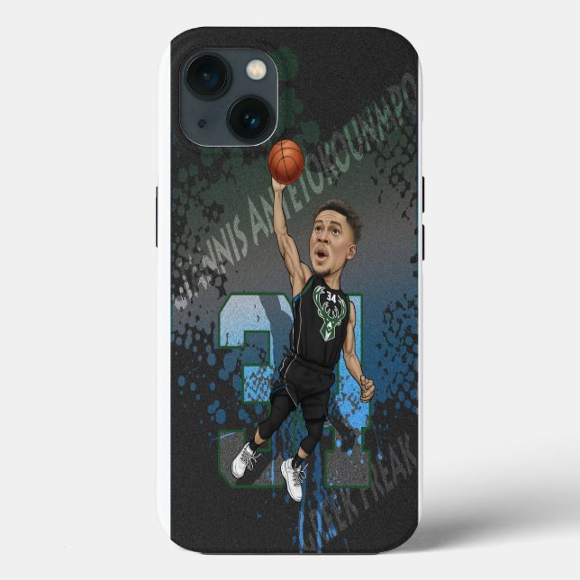 Giannis Antetokounmpo Karikatur Case-Mate iPhone Hülle (Rückseite)