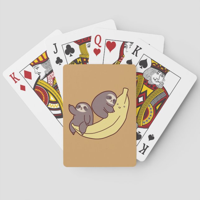 Giant Banana Sloths Spielkarten (Rückseite)
