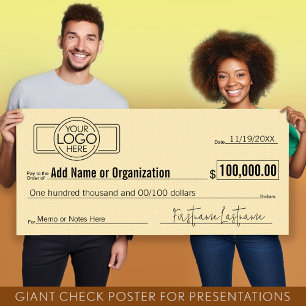 Giant Blank Karo für Verlosungen, Preise, Wohltäti Poster