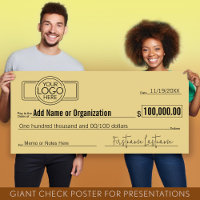 Giant Blank Karo für Verlosungen, Preise, Wohltäti