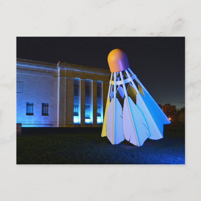 Giant Blue Shuttlecock, Kansas City, Missouri Postkarte (Vorderseite)