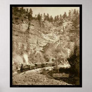 Giant Bluff Train Black Hills SD 1890 Poster